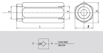 Клапан обратный VU 3/4" 1Bar